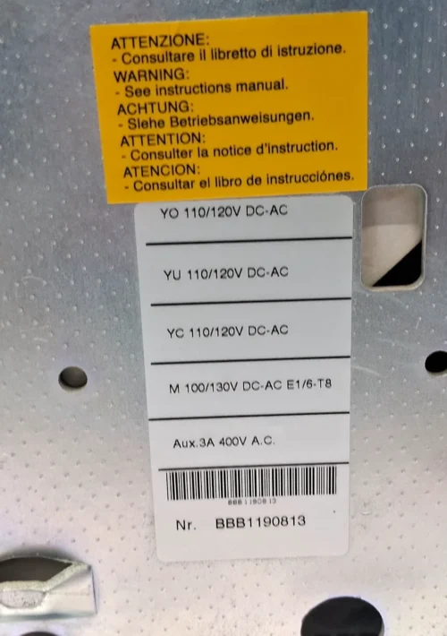 ABB | SACE EMAX E3 | SACE PR122/P-LSI | 2000A | 690V | 3P | AIR CIRCUIT BREAKER - Image 9