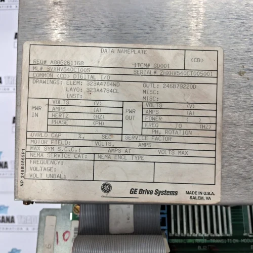 GE | NP246B4865P1 | 3VXHV540CT005 | CD | COMMON (CD) DIGITAL I/O | DRIVE SYSTEM - Image 2