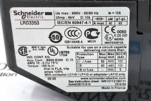 SCHNEIDER ELECTRIC | LR2D33 | LRD33 | 10A | 23-32A | THERMAL OVERLOAD RELAY - Image 9