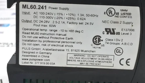 PLUS | MINILINE | ML60 | ML60.241 | POWER SUPPLY - Image 9