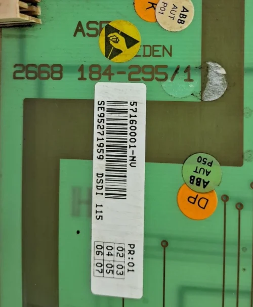 ABB | DSDI 115 | 2668 184-295/1 | 57160001-NV | PRINTED CIRCUIT BOARD - Image 11