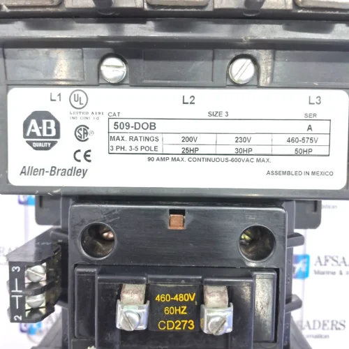 ALLEN-BRADLEY | 509-DOB | 460-480V 60HZ | CD273 | MOTOR STARTER - Image 8