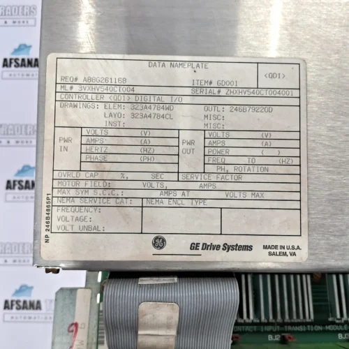 GENERAL ELECTRIC | 3VXHV540CT004 | NP 246B4865P1 | QD1 | DIGITAL I/O CONTROLLER - Image 2
