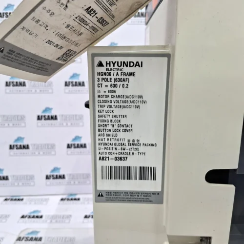 HYUNDAI ELECTRIC | HGN06A3B | 630A | 3 POLES | AIR CIRCUIT BREAKER W/T DRAWOUT - Image 12