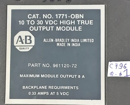 ALLEN-BRADLEY | 1771-OBN | 961120-72 | OUTPUT MODULE - Image 11