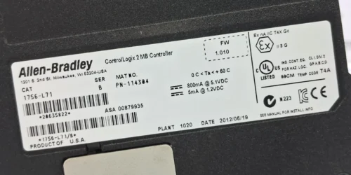 ALLEN-BRADLEY 1756-L71 CONTROLLOGIX 2 MB CONTROLLER MODULE PN-114304 - Image 9