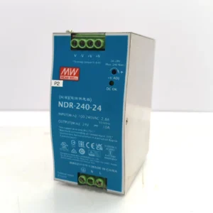 MEAN WELL NDR-240-24 POWER SUPPLY 100-240VAC 2.8A 50/60HZ 24~28V 24V—10A