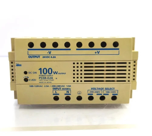 IDEC PS5R-E24 POWER SUPPLY 100-120VAC 2.5A / 200-240VAC 1.5A 50/60HZ 24VDC 4.2A