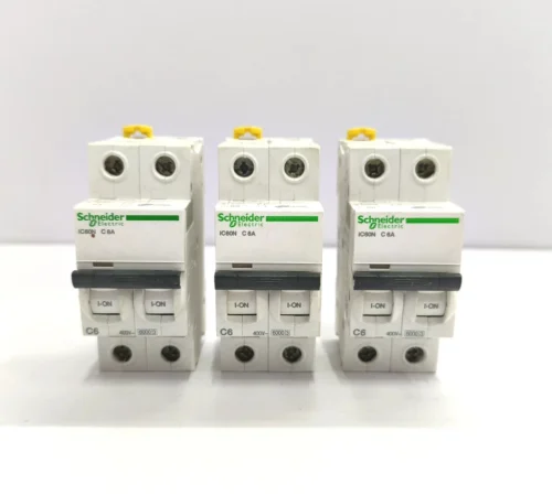 SCHNEIDER ELECTRIC IC60N C 6A MINIATURE CIRCUIT BREAKER LOT OF 3X