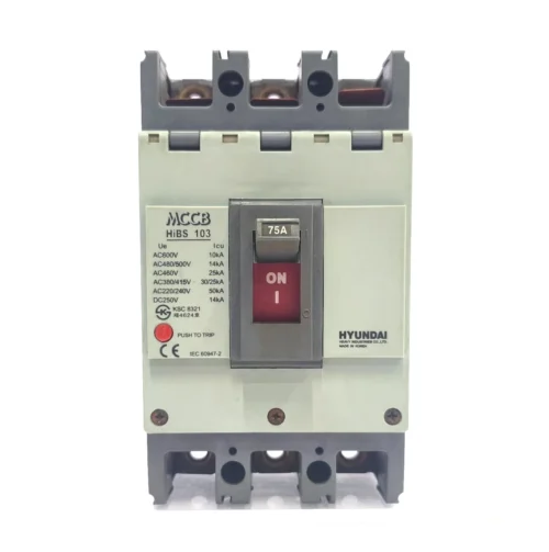 HYUNDAI HIBS 103 MOLDED CASE CIRCUIT BREAKER 75A 3POLE