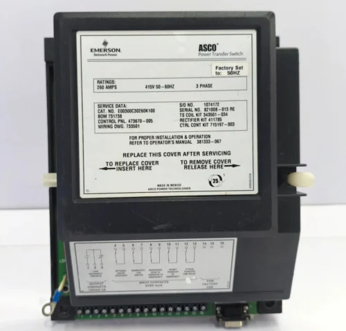 EMERSON / ASCO E00300C30260K100 POWER TRANSFER SWITCH 260AMPS 415V