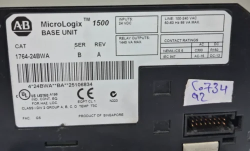 ALLEN-BRADLEY | MICROLOGIX 1500 | 1764-24BWA | BASE UNIT - Image 7
