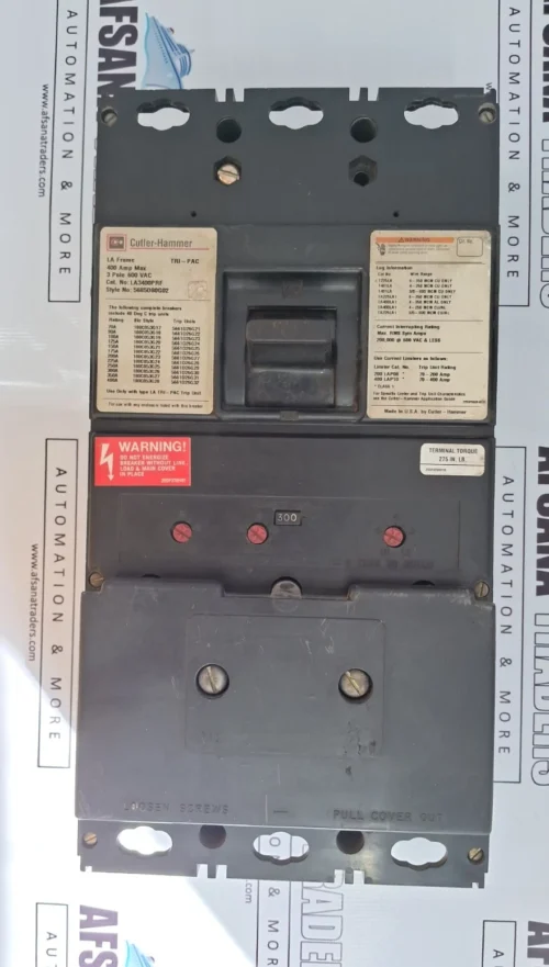 CUTLER HAMMER TRI-PAC 400A 600VAC 3 POLE BREAKER 5685D80G02
