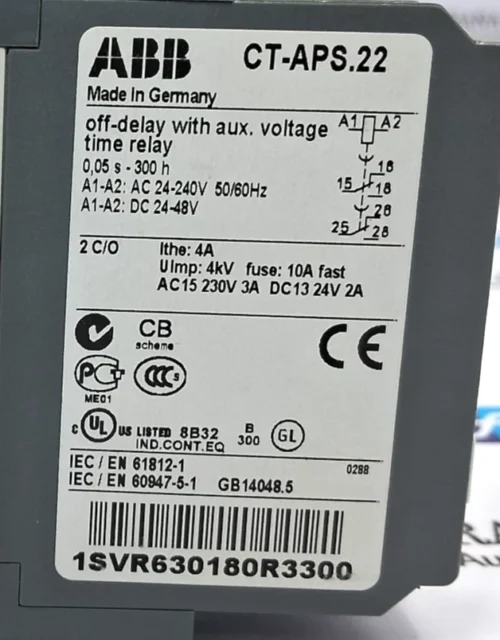 ABB CT-APS.22 TIME RELAY 1SVR630180R3300 - Image 10