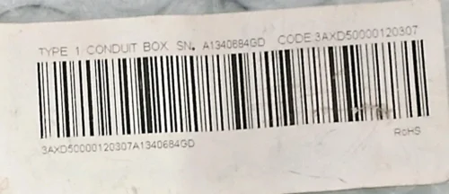 ABB 3AXD50000120307 TYPE 1 CONDUIT BOX - Image 6