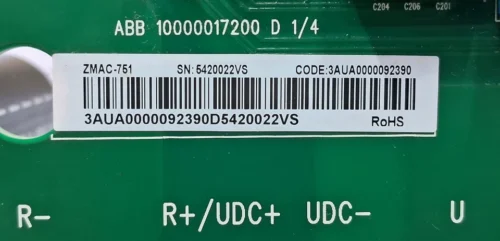 ABB ZMAC-751 MAIN POWER BOARD 100000172000 D 1/4 - Image 9