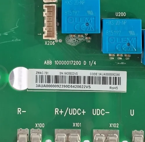 ABB ZMAC-751 MAIN POWER BOARD 100000172000 D 1/4 - Image 7