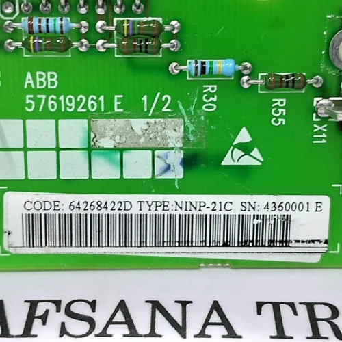 ABB NINP-21C PRINTED CIRCUIT BOARD 57619261 E 1/2 - Image 7