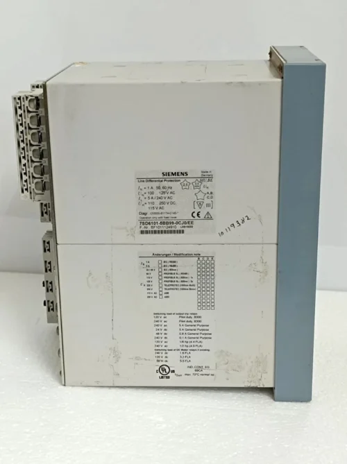SIEMENS SIPROTEC 7SJ62 OVERCURRENT PROTECTION AND CONTROL 7SJ6241-2EB92-1PC0/FF - Image 4