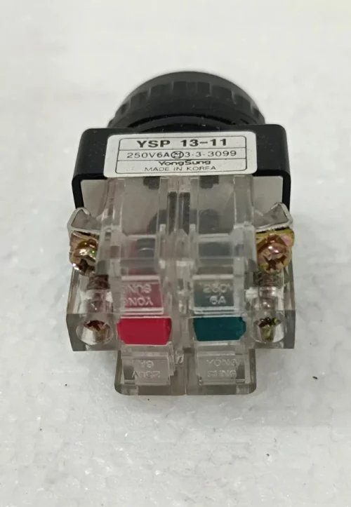 YONGSUNG ELECTRIC YSP 13-11 AC 250V 6A PUSH BUTTON SWITCH CAP COLOR BLACK 4X LOT - Image 6
