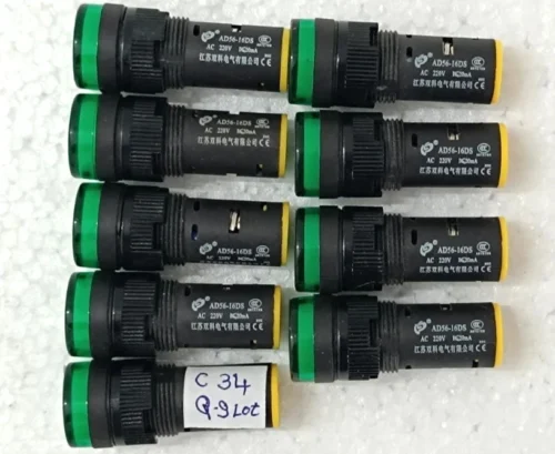 JIANGSU SHUANGKE ELECTRIC AD56-16DS LED INDICATOR AC 220V LOT OF 9X - Image 5