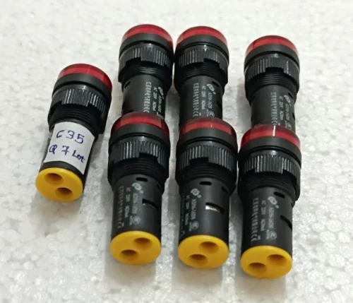 JIANGSU SHUANGKE ELECTRIC AD56-16DS RED LED INDICATOR AC 220V LOT OF 7X - Image 3