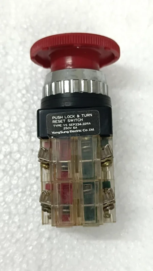 YONGSUNG ELECTRIC YS SEP334-22RA 250V 6A PUSH LOCK & TURN RESET SWITCH - Image 2