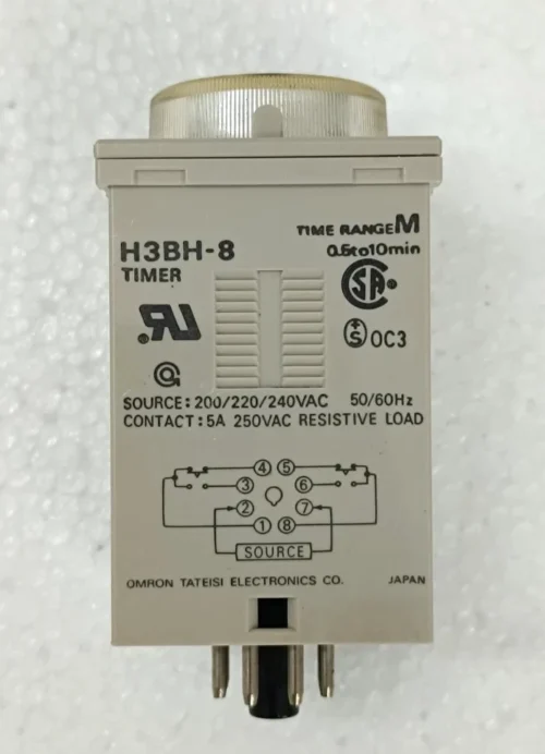 OMRON H3BH-8 0 TO 10 MIN TIMER 200/220/240 VAC 50/60Hz - Image 3