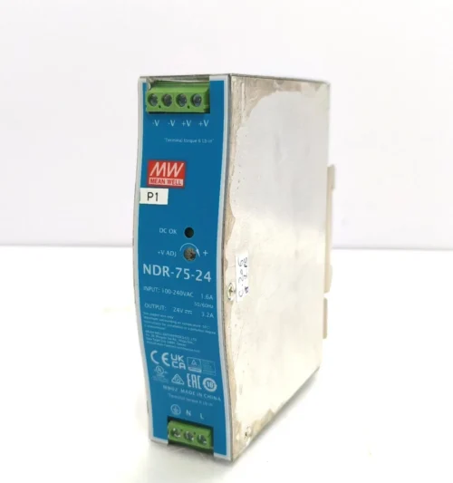 MEAN WELL NDR-75-24 POWER SUPPLY 100-240VAC 1.6A 50/60HZ 24V 3.2A