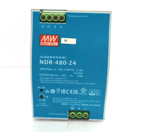 MEAN WELL NDR-240-24 POWER SUPPLY 100-240VAC 2.8A 50/60HZ 24~28V 24V—10A - Image 2