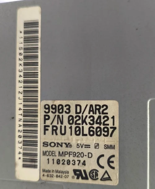 CHARMILLES MPF920-D, 11020374, 9903 D/AR2, 02K3421, FRU10L6097 FLOPPY DISK SONY - Image 9
