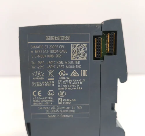 SIEMENS SIMATIC ET 200SP 6ES7193-6AG20-0AA0 CPU UNIT 6ES7512-1DK01-0AB0 - Image 11