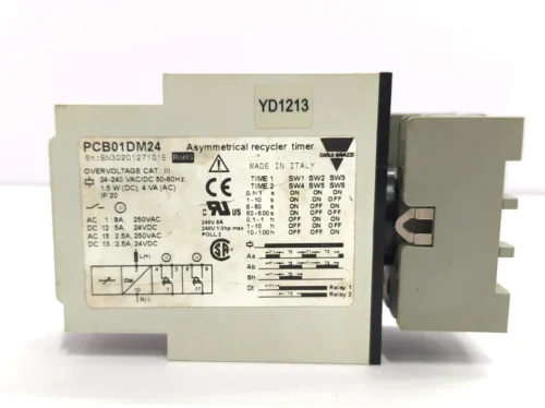 CARLO GAVAZZI PCB01DM24 ASYMMETRICAL RECYCLER TIMER PCB01 WITH BASE - Image 3