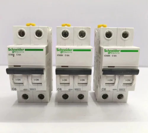 SCHNEIDER ELECTRIC IC60N C 6A MINIATURE CIRCUIT BREAKER LOT OF 3X - Image 2