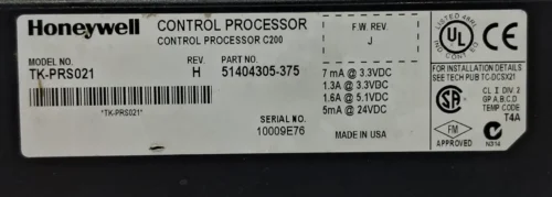 “ONLY FOR PARTS” HONEYWELL TK-PRS021 CONTROL PROCESSOR C200 51404305-375 REV.H - Image 9