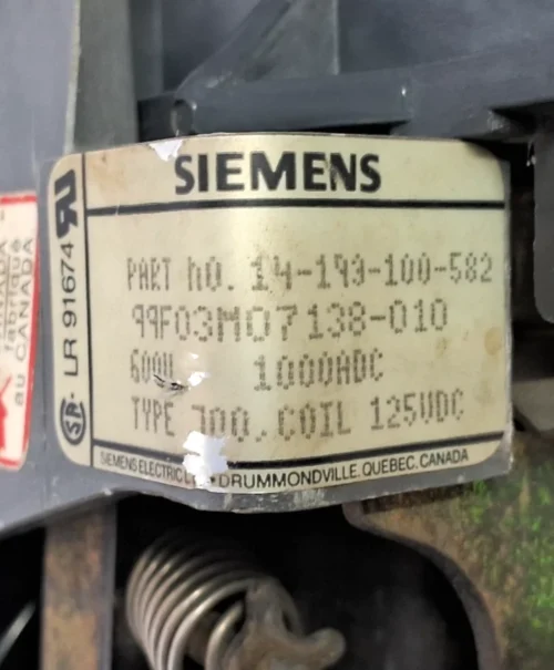 SIEMENS 14-193-100-582 CONTACTOR COIL 14-183-324-501 - Image 9