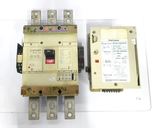 MITSUBISHI NF800-SEW DSN800-CS NO-FUSE BREAKER WITH MOTOR OPERATOR CONTROL