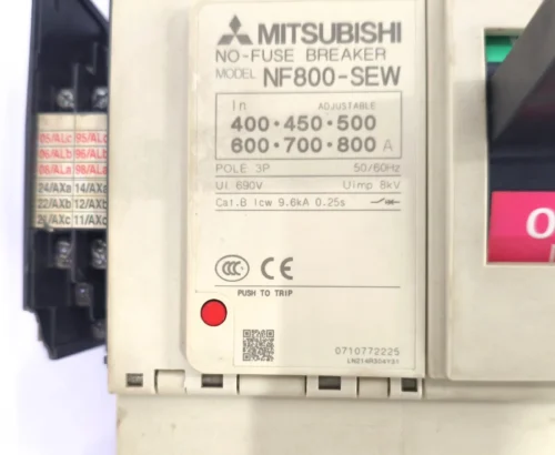 MITSUBISHI NF800-SEW DSN800-CS NO-FUSE BREAKER WITH MOTOR OPERATOR CONTROL - Image 17