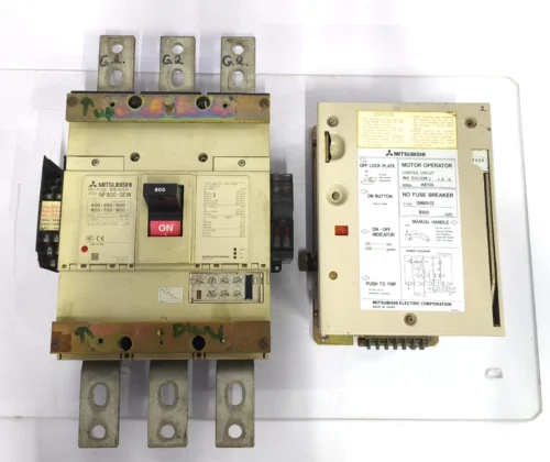 MITSUBISHI NF800-SEW DSN800-CS NO-FUSE BREAKER WITH MOTOR OPERATOR CONTROL - Image 2