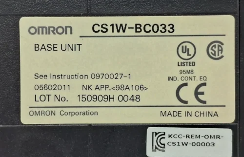 OMRON CS1W-BC033 BASE UNIT - Image 7
