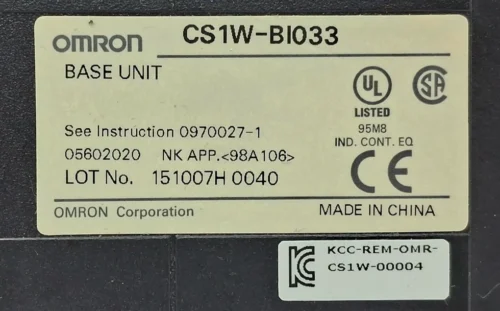 OMRON CS1W-BI033 BASE UNIT - Image 7