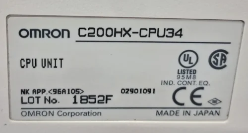 OMRON C200HX-CPU34 CPU UNIT SYSMAC C200HX CPU34 - Image 7