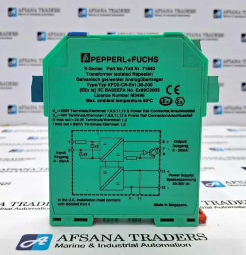 PEPPERL+FUCHS KFD2-CR-EX1.30-200 TRANSFORMER ISOLATED REPEATER 71840 - Image 3
