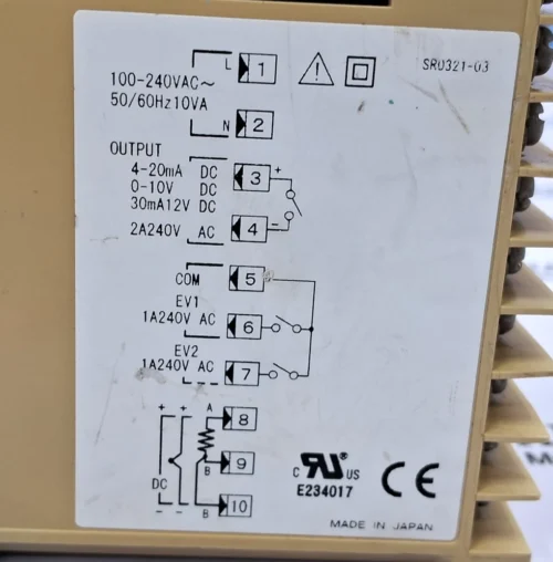 SHIMADEN SR3-8I-1W TEMPERATURE CONTROLLER SR 3 - Image 7