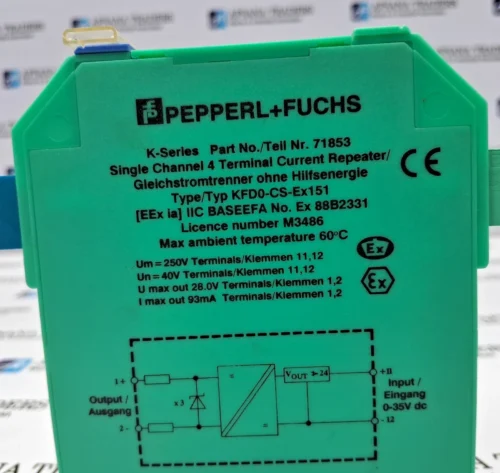 PEPPERL+FUCHS KFD0-CS-EX151 SINGLE CHANNEL 4 TERMINAL CURRENT REPEATER 71853 - Image 10