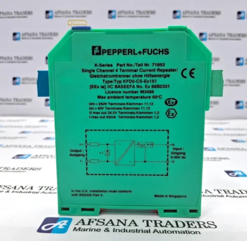 PEPPERL+FUCHS KFD0-CS-EX151 SINGLE CHANNEL 4 TERMINAL CURRENT REPEATER 71853 - Image 9