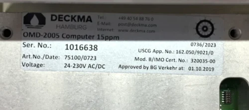 DECKMA HAMBURG OMD-2005 OIL MIST DETECTOR 24-230V AC/DC 75100/0723 - Image 12