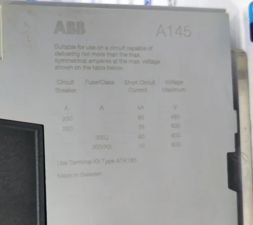 ABB A145-30-11 250A 220-240V 1SFL471001R8011 3-POLE CONTACTOR COIL 220-230V - Image 9