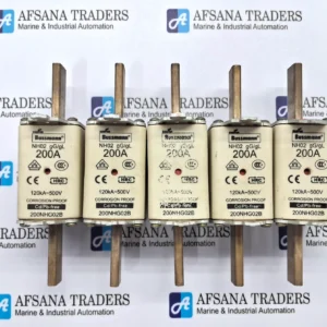 LOT OF 5X COOPER BUSSMANN 200NHG02B FUSE 200A NH02 GG/GL