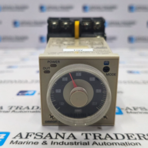 OMRON H3CR TIMER MODULE WITH BASE P2CF-11 100-240V~ 50/60HZ 0 TO 1.2 SEC